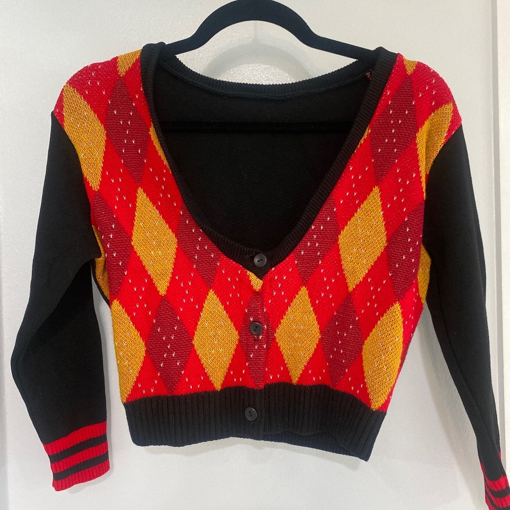 ElHoffer Design Gryffindor Cropped Sweater